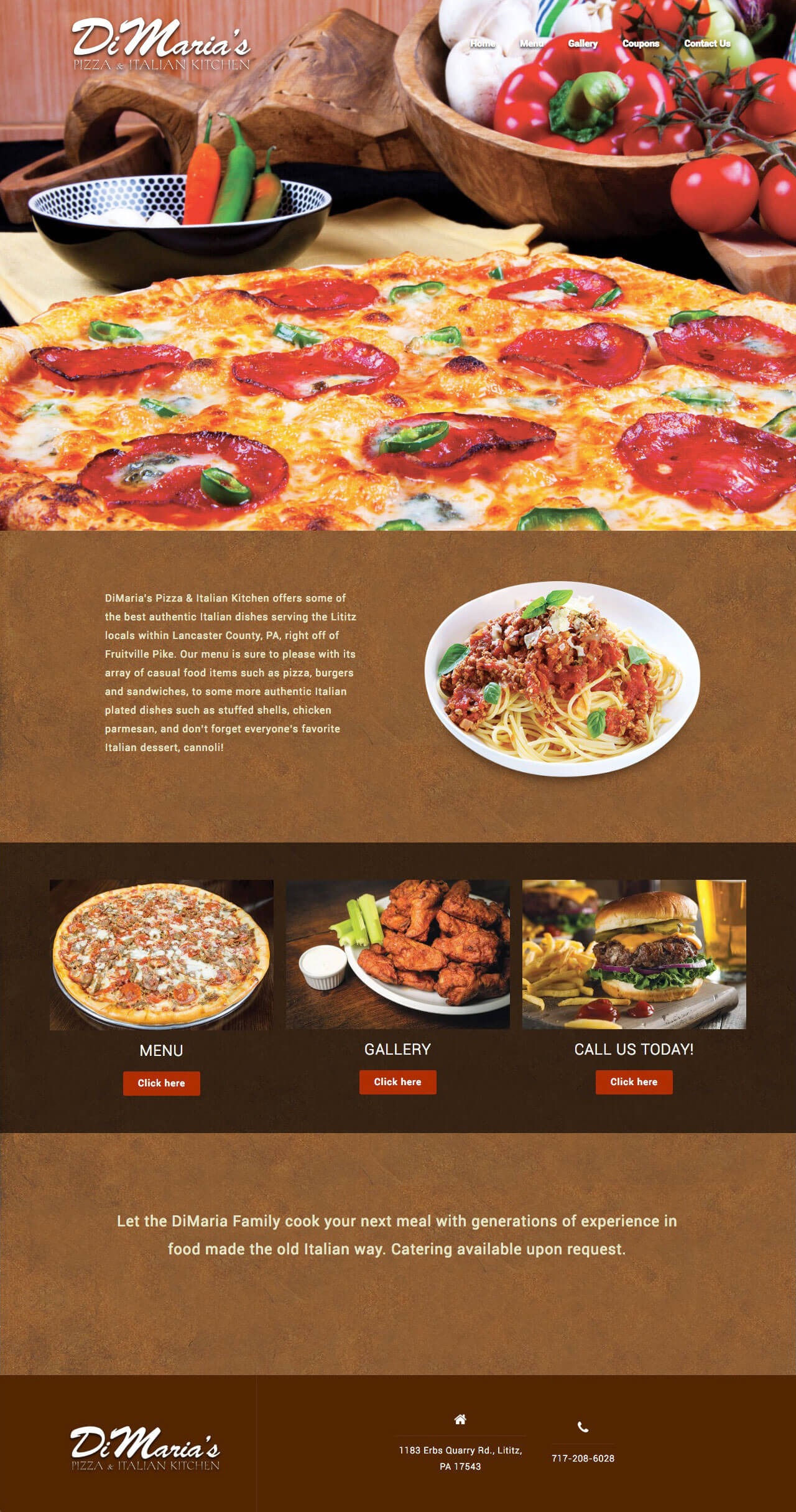 DiMaria’s Pizza & Italian Kitchen - TLS Mobile Friendly Website