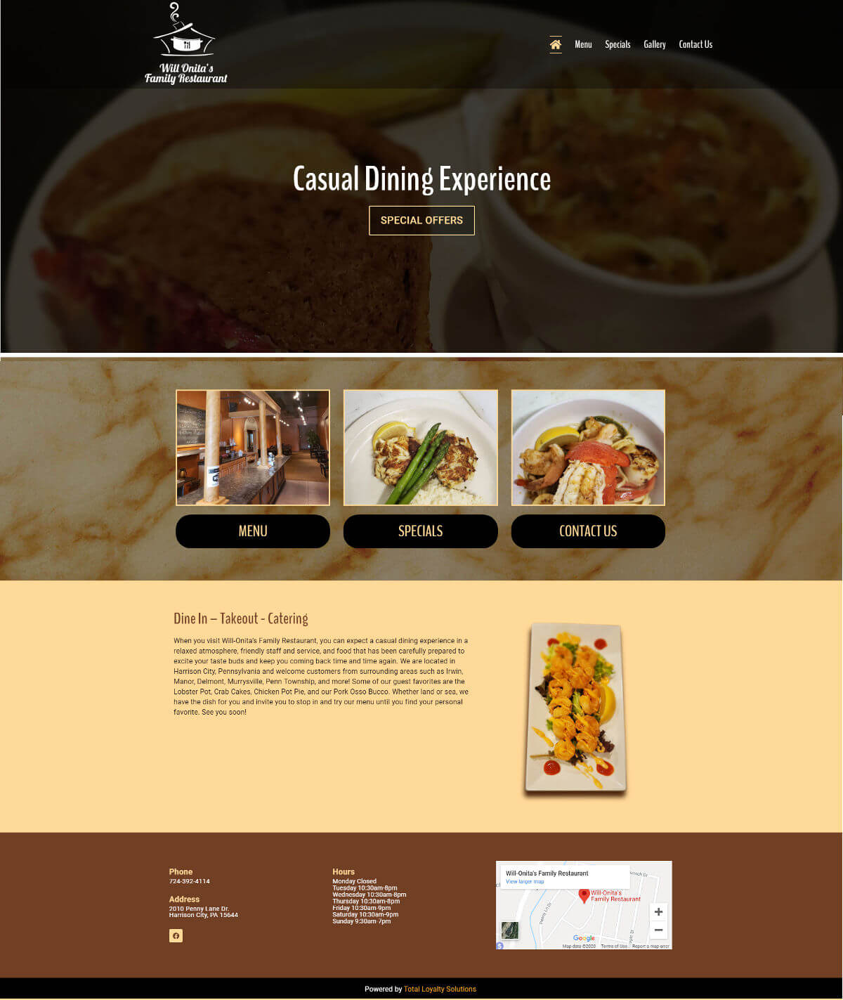 Will Onita's Family Restaurant - TLS Mobile Friendly Website