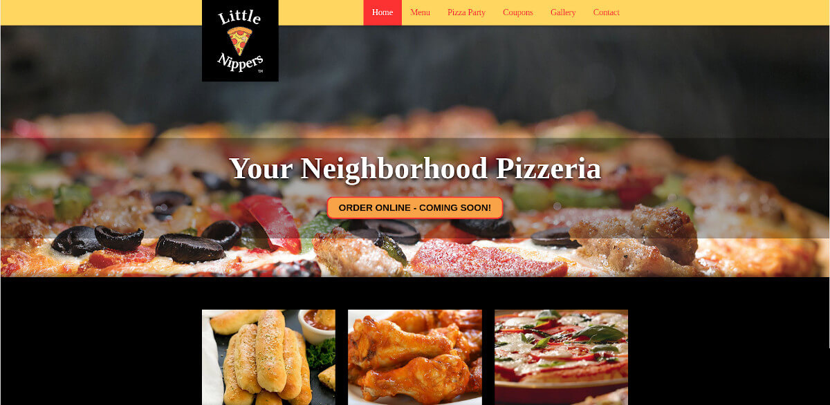 Little Nippers Pizzeria - TLS Mobile Friendly Website
