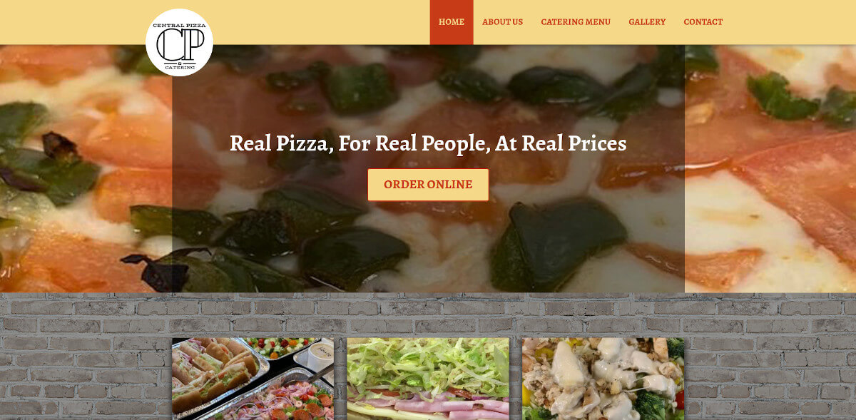 Central Pizza & Catering - TLS Mobile Friendly Website