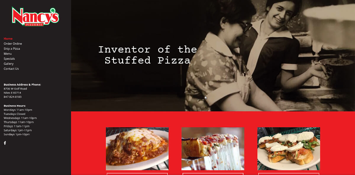 The Original Nancy's Pizzeria - TLS Mobile Friendly Website