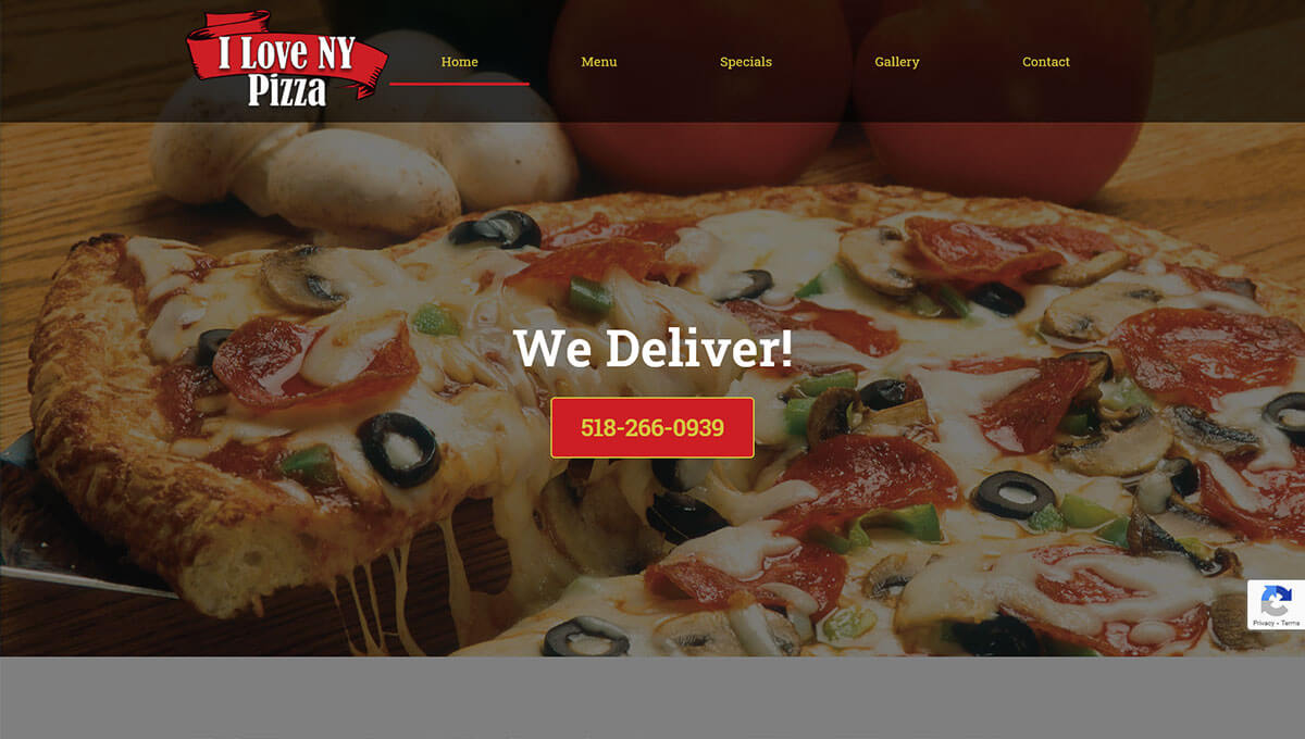I love NY Pizza - TLS Mobile Friendly Website
