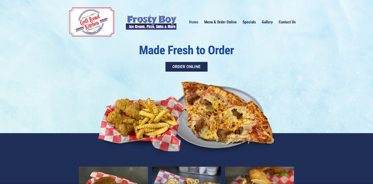 Frosty Boy Ice Cream - TLS Mobile Friendly Website