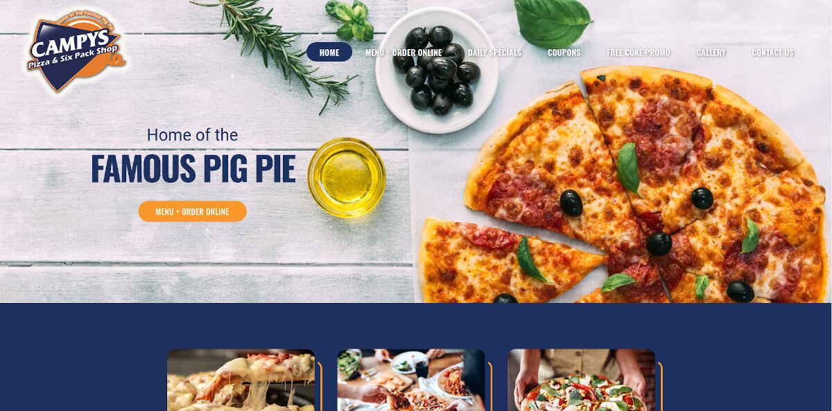 Campys Pizza - TLS Mobile Friendly Website
