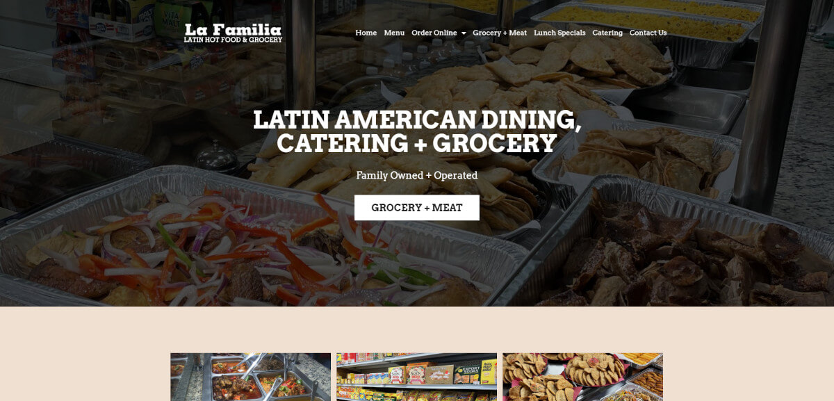 La Familia Latin Hot Food & Grocery - TLS Mobile Friendly Website