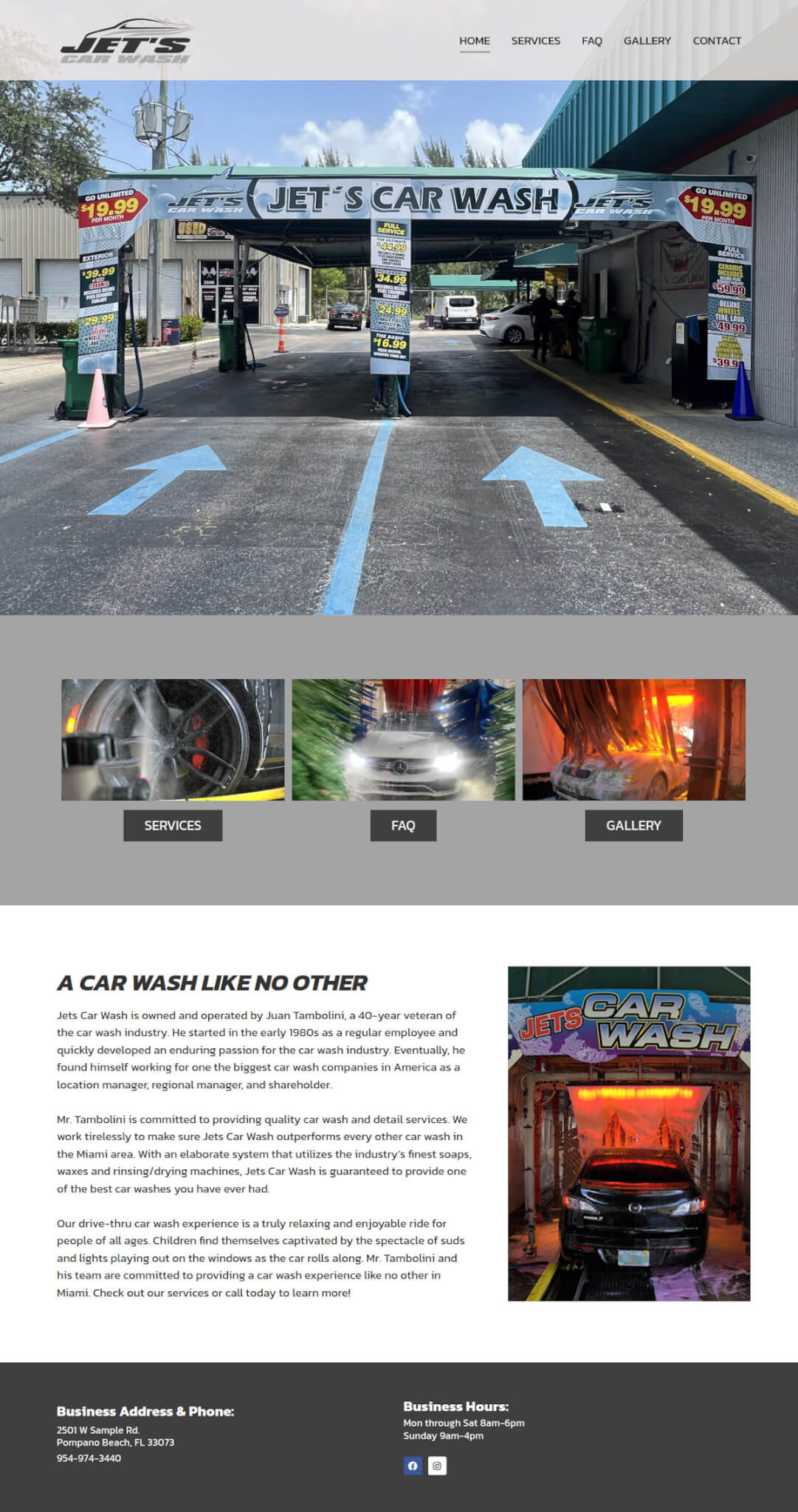 Jet's Car Wash - TLS Mobile Friendly Website