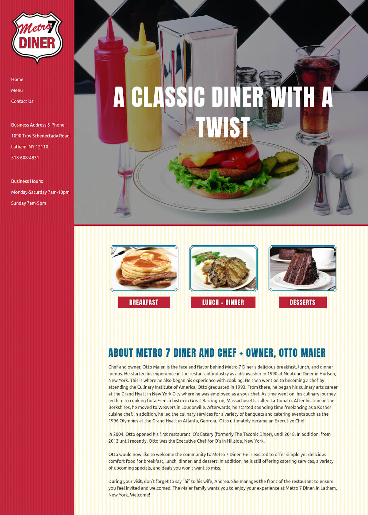 Metro 7 Diner - TLS Mobile Friendly Website